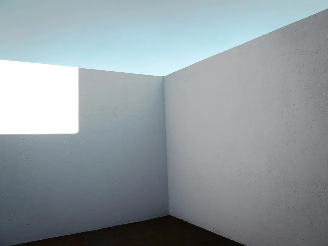 Licht, schaduw en een strakke hoek in witte buitenwanden. — illustratieve foto